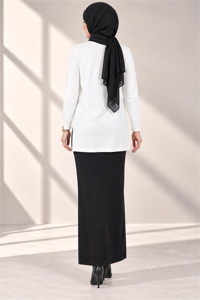Rayonsuz Merserize Triko Tunik Ekru OTW122