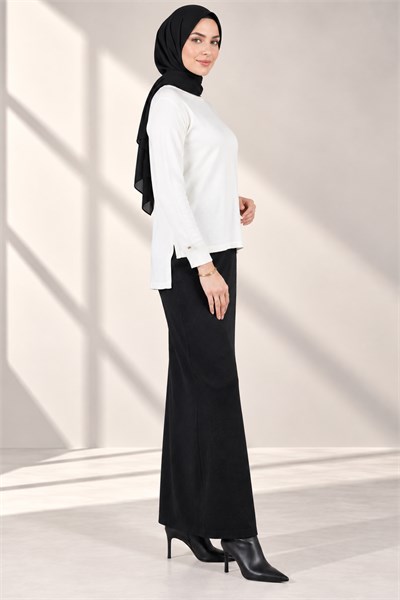 Rayonsuz Merserize Triko Tunik Ekru OTW122