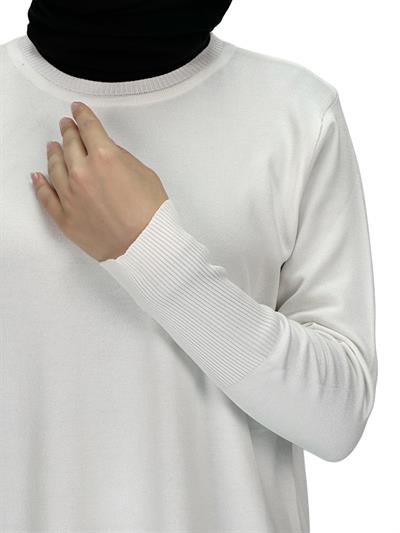 Rayonsuz Merserize Triko Tunik Ekru OTW118