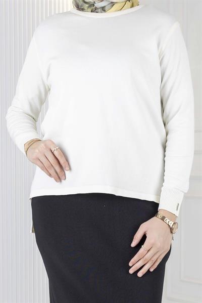 Rayonsuz Merserize Triko Tunik Ekru OTW122