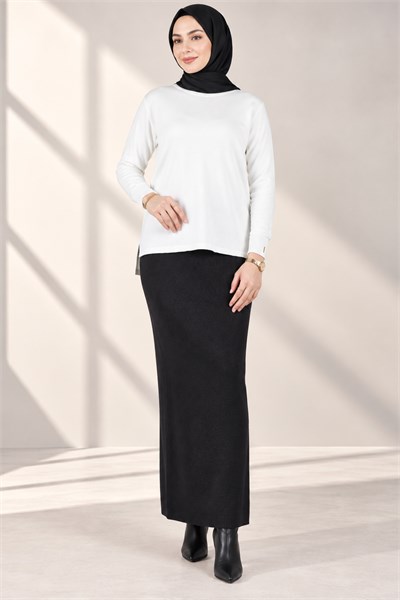 Rayonsuz Merserize Triko Tunik Ekru OTW122