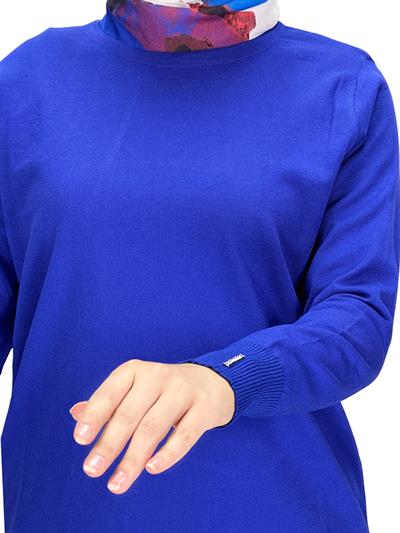 Rayonsuz Merserize Triko Tunik Saks OTW122