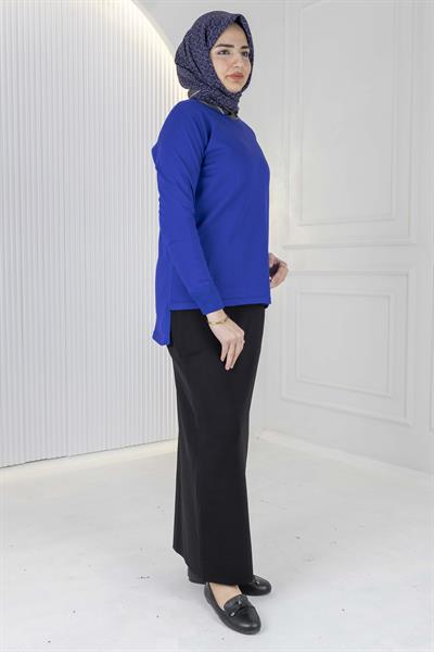 Rayonsuz Merserize Triko Tunik Saks OTW122