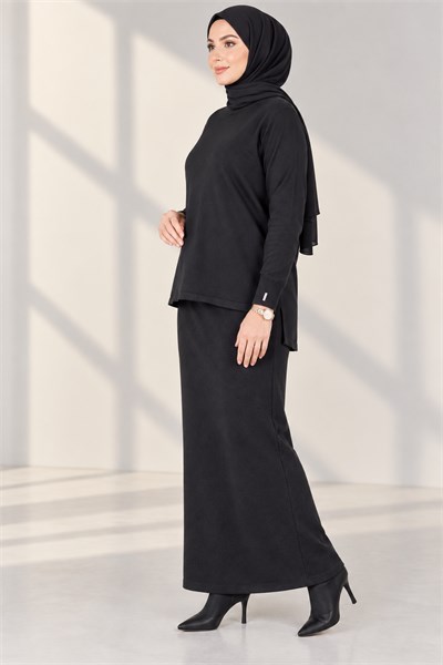 Rayonsuz Merserize Triko Tunik Siyah OTW122