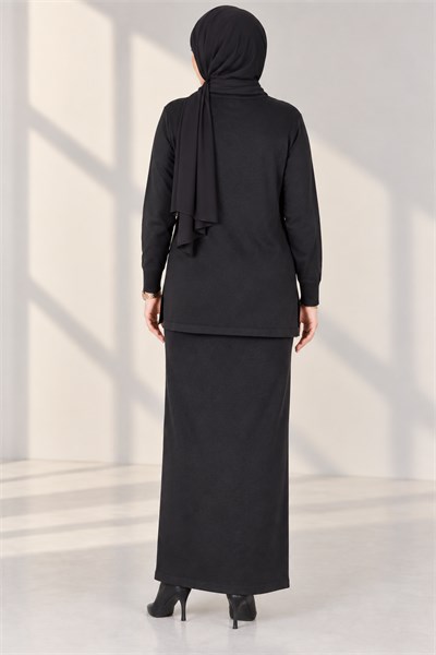 Rayonsuz Merserize Triko Tunik Siyah OTW122