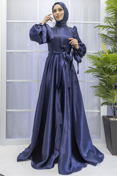 SADE ŞIK ABİYE ELBİSE Lacivert OTW5103