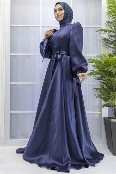 SADE ŞIK ABİYE ELBİSE Lacivert OTW5103