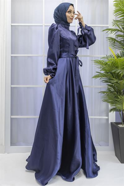 SADE ŞIK ABİYE ELBİSE Lacivert OTW5103