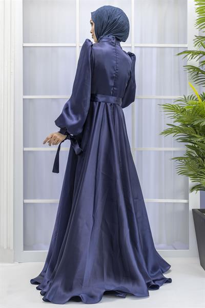 SADE ŞIK ABİYE ELBİSE Lacivert OTW5103