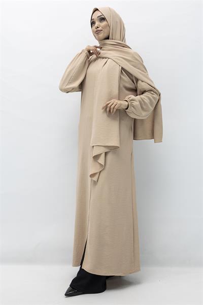 ŞALI İLE BİRLEŞİK NAMAZ FERACESİ Bej OTW2370