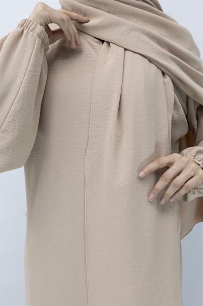 ŞALI İLE BİRLEŞİK NAMAZ FERACESİ Bej OTW2370