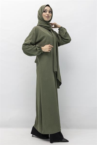 ŞALI İLE BİRLEŞİK NAMAZ FERACESİ Yeşil OTW2370