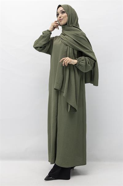 ŞALI İLE BİRLEŞİK NAMAZ FERACESİ Yeşil OTW2370
