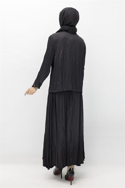 Saten Etekli Takım Siyah OTW8526