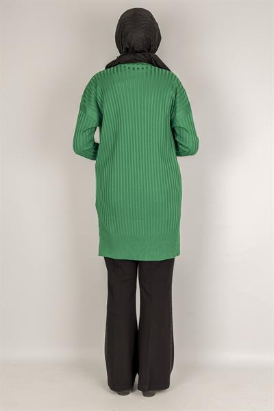 Şık Düğme Detaylı Merserize Tunik Benetton OTW1009