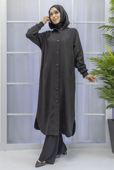ŞÜKRAN KETEN KAP Siyah OTW36285