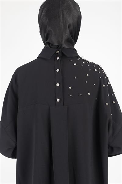 Taş Detaylı Pantolonlu Takım Siyah OTW1014