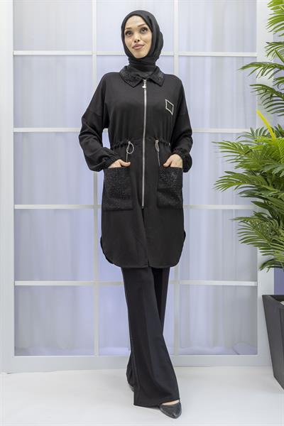 TAŞ DETAYLI SPOR KAP Siyah OTW6191