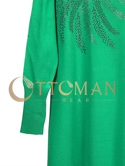 Taş İşlemeli Merserize Triko Tunik Benetton OTW884-1