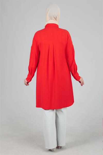 Behrem Taş İşlemeli Tunik Mercan OTW23022