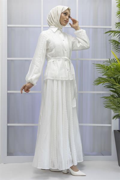 TASARIM ETEKLİ TAKIM Ekru OTW717