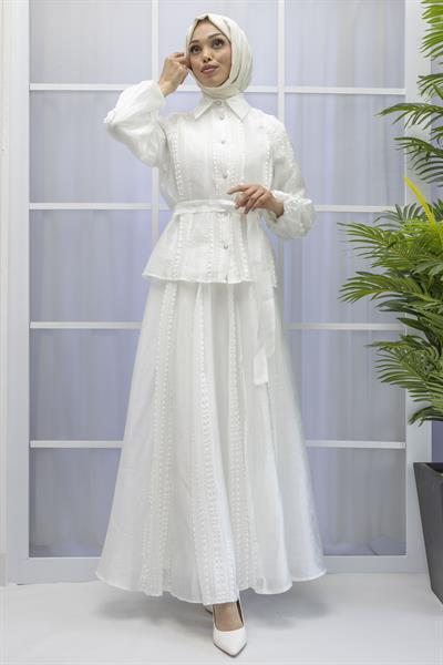 TASARIM ETEKLİ TAKIM Ekru OTW717