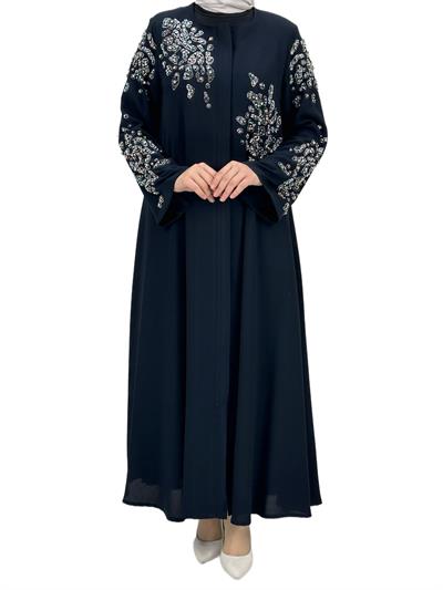 Taşlı Ferace Lacivert OTW36221