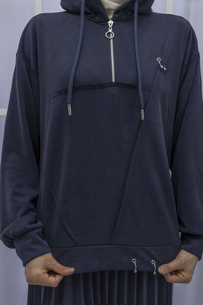 TENSEL OYSHO KUMAŞ SPOR ETEKLİ TAKIM Lacivert OTW70062