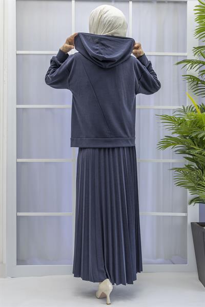 TENSEL OYSHO KUMAŞ SPOR ETEKLİ TAKIM Lacivert OTW70062