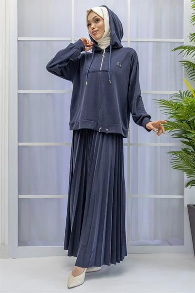 TENSEL OYSHO KUMAŞ SPOR ETEKLİ TAKIM Lacivert OTW70062