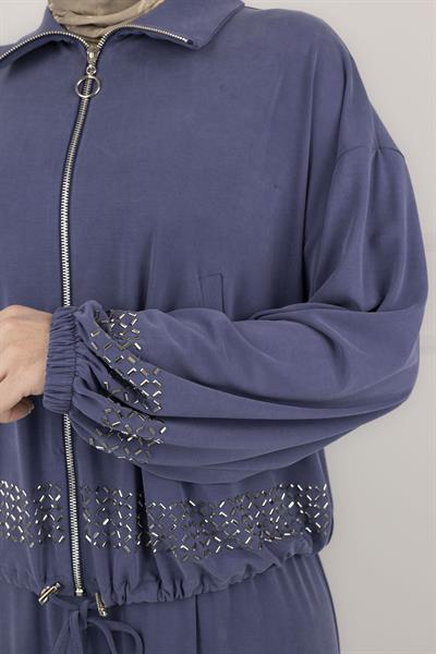 TENSEL OYSHO SPOR ETEKLİ TAKIM İndigo OTW44816