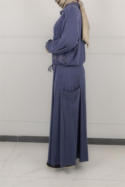 TENSEL OYSHO SPOR ETEKLİ TAKIM İndigo OTW44816