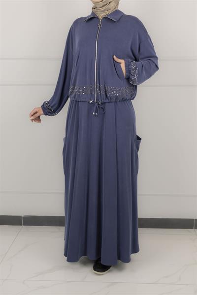 TENSEL OYSHO SPOR ETEKLİ TAKIM İndigo OTW44816