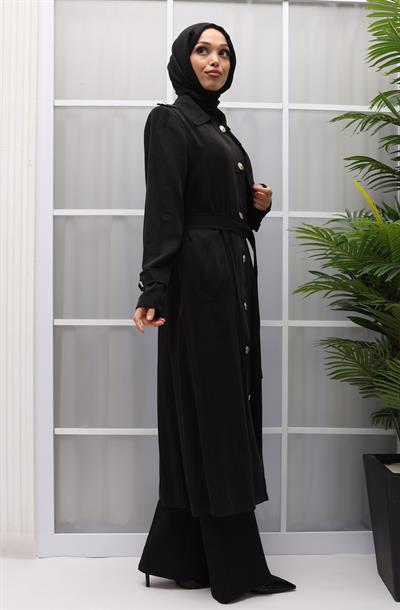 TENSEL TRENCHCOAT Siyah OTW36281