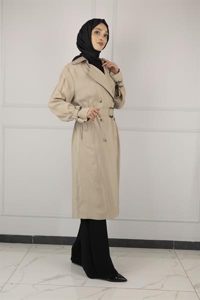 TENSEL YAZLIK TRENCHCOAT Bej OTW44406
