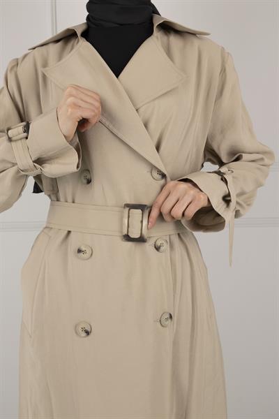 TENSEL YAZLIK TRENCHCOAT Bej OTW44406