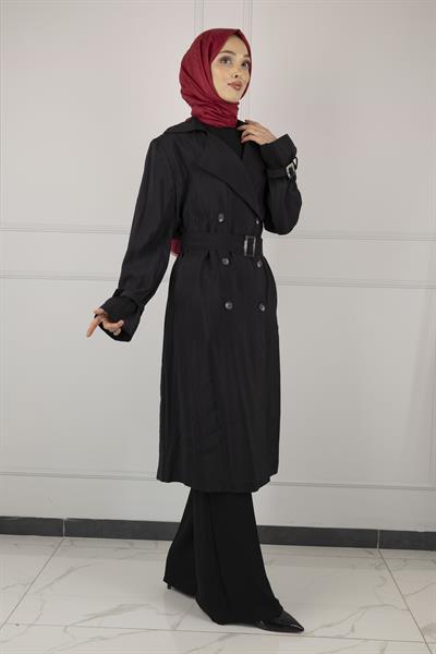 TENSEL YAZLIK TRENCHCOAT Siyah OTW44406
