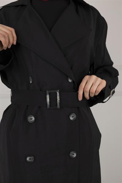 TENSEL YAZLIK TRENCHCOAT Siyah OTW44406