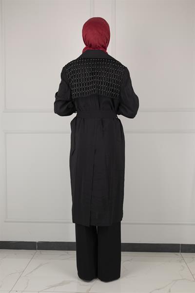 TENSEL YAZLIK TRENCHCOAT Siyah OTW44406