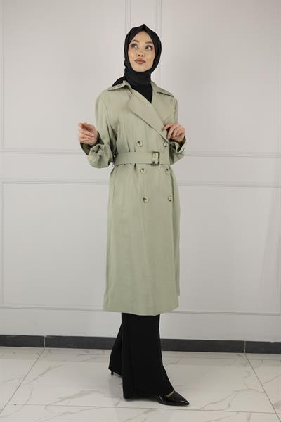 TENSEL YAZLIK TRENCHCOAT Yeşil OTW44406