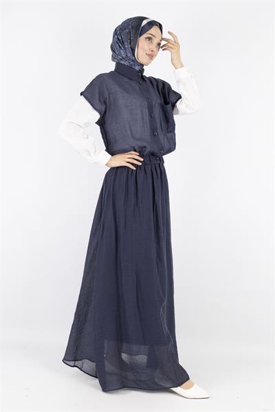 Üçlü Etekli Takım Lacivert OTW8526