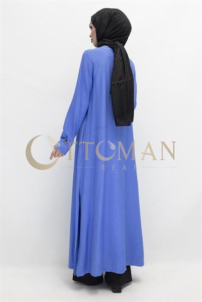 Uzun  Keten Aerobin Tunik İndigo OTW2307