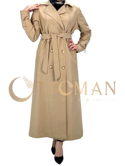 Uzun Trençkot Camel OTW3012
