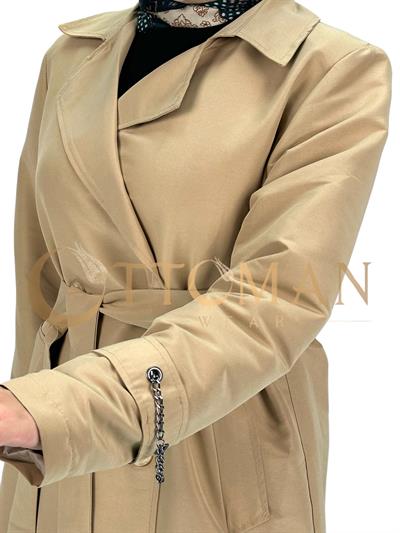 Uzun Trençkot Camel OTW3012