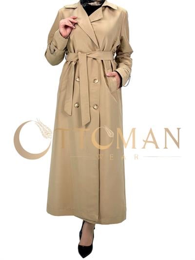 Uzun Trençkot Camel OTW3012