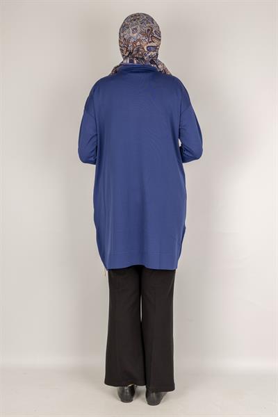 Yan Fermuar Detaylı Merserize Tunik Saks OTW1034