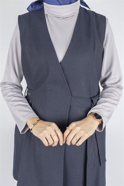 Yandan Kuşaklı Üçlü Takım Lacivert OTW3190