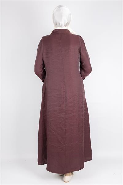 Yaprak Motifli Boncuklu Elbise Kırmızı OTW6001