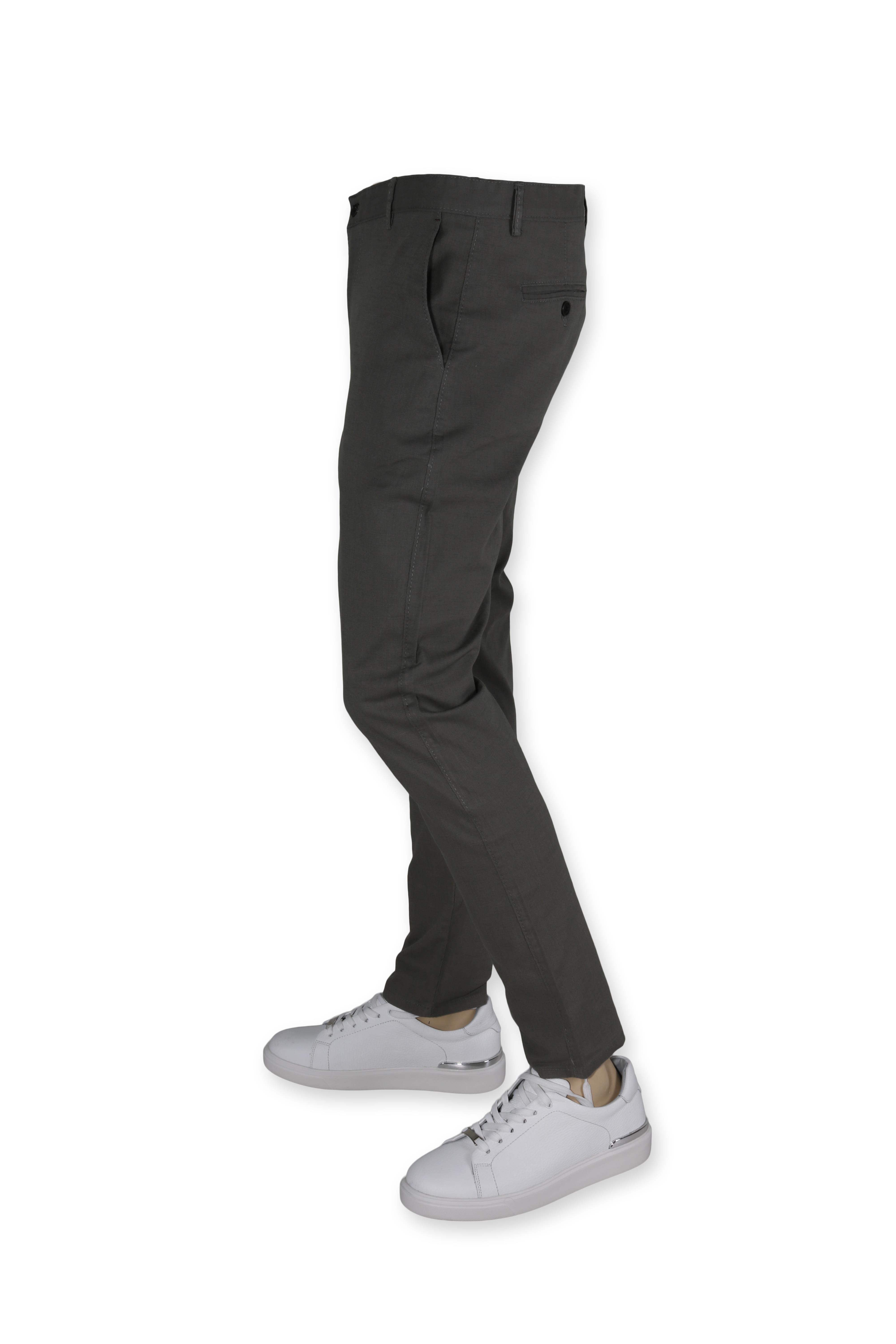 Erkek Terleme Yapmaz Slim Fit Kanvas Pantolon 5555-HAKİ