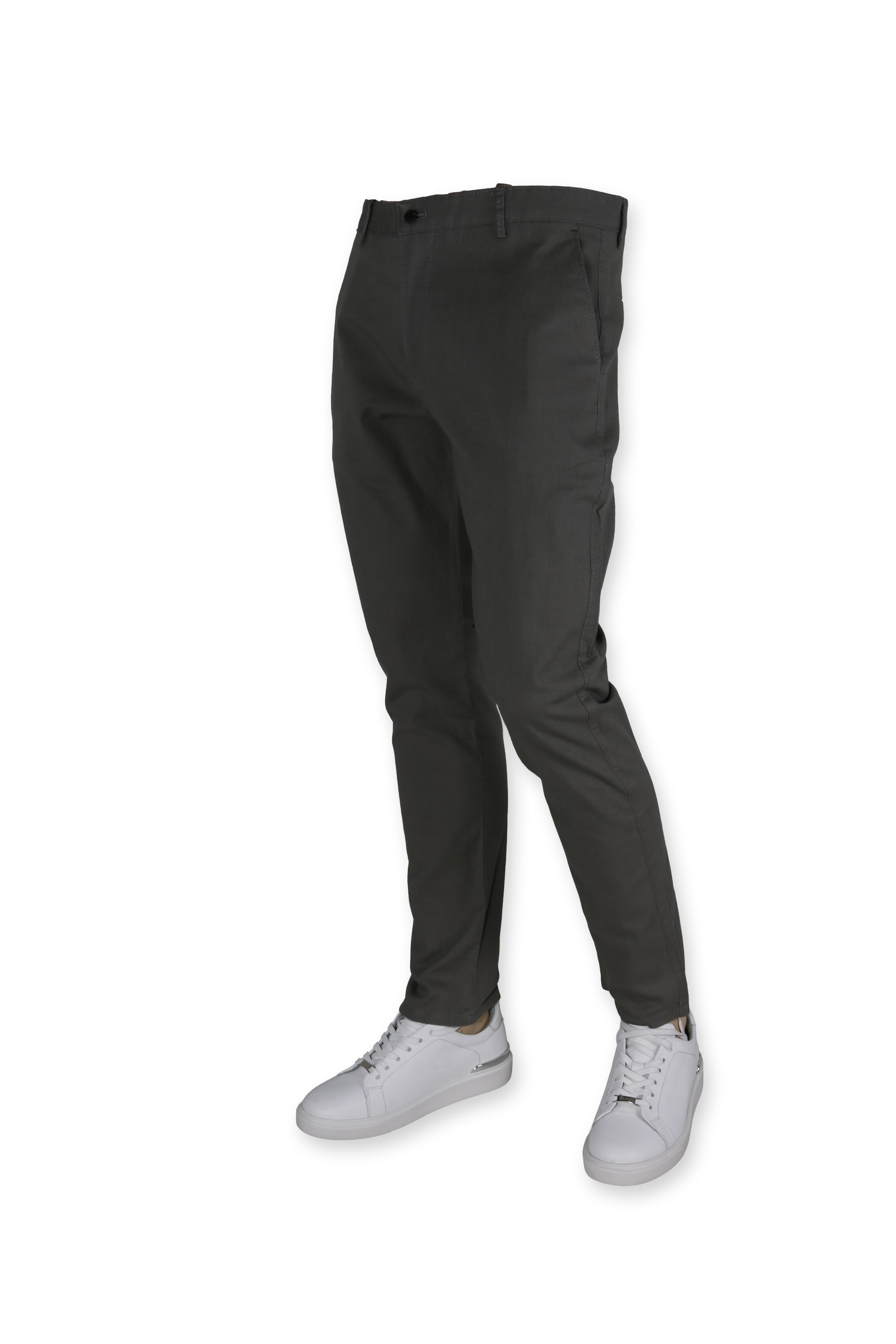 Erkek Terleme Yapmaz Slim Fit Kanvas Pantolon 5555-HAKİ